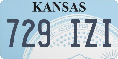 KS license plate 729IZI