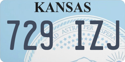 KS license plate 729IZJ