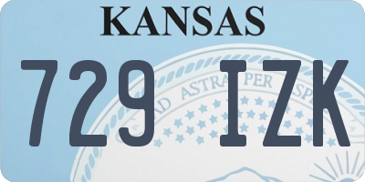 KS license plate 729IZK