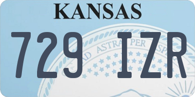 KS license plate 729IZR