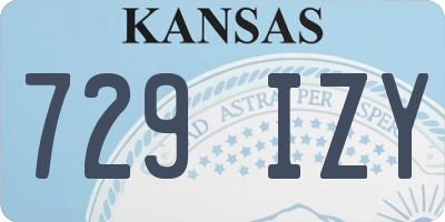 KS license plate 729IZY