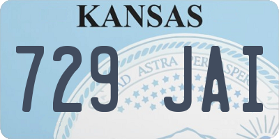 KS license plate 729JAI