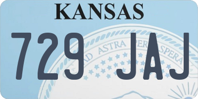KS license plate 729JAJ
