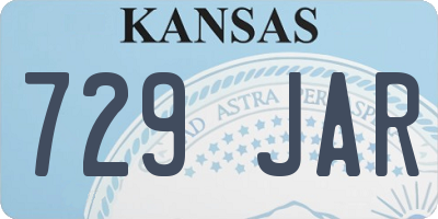KS license plate 729JAR