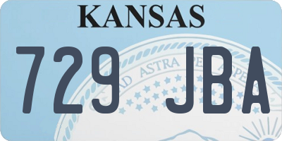 KS license plate 729JBA