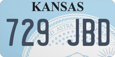 KS license plate 729JBD