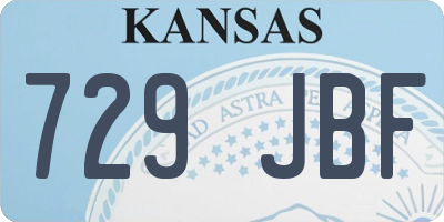 KS license plate 729JBF
