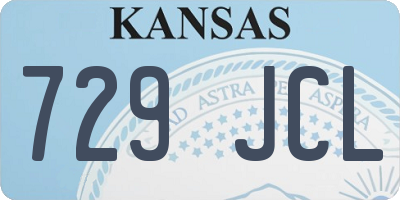 KS license plate 729JCL