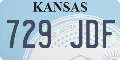 KS license plate 729JDF