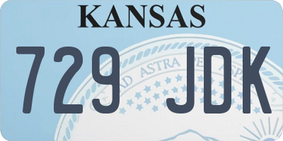 KS license plate 729JDK