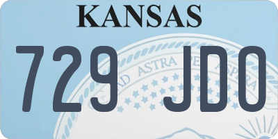 KS license plate 729JDO