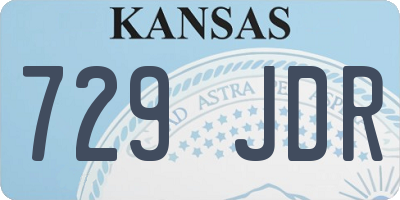 KS license plate 729JDR