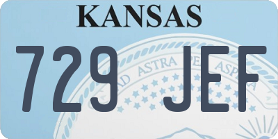 KS license plate 729JEF