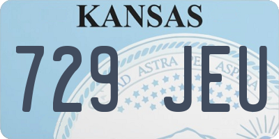 KS license plate 729JEU