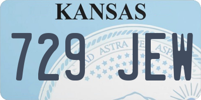 KS license plate 729JEW