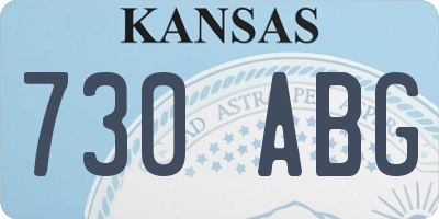 KS license plate 730ABG