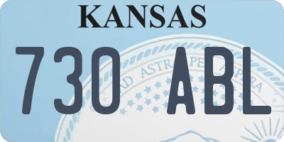 KS license plate 730ABL