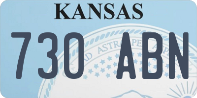 KS license plate 730ABN
