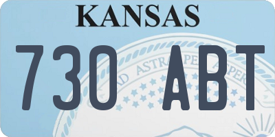 KS license plate 730ABT