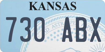 KS license plate 730ABX