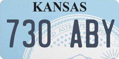 KS license plate 730ABY