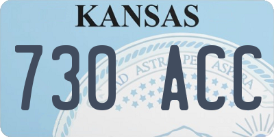 KS license plate 730ACC