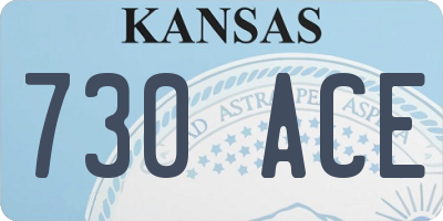 KS license plate 730ACE