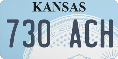 KS license plate 730ACH