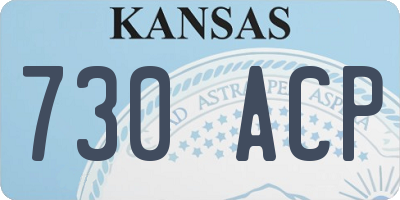 KS license plate 730ACP