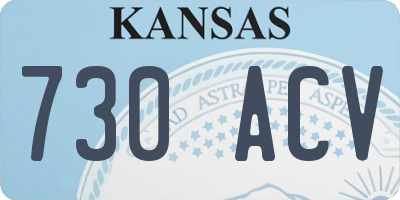 KS license plate 730ACV