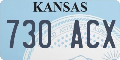 KS license plate 730ACX
