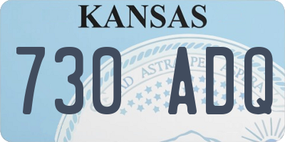 KS license plate 730ADQ
