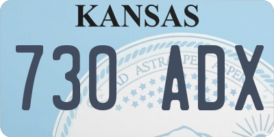 KS license plate 730ADX