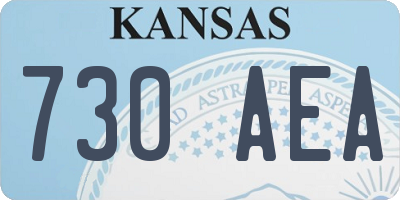 KS license plate 730AEA