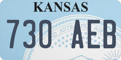 KS license plate 730AEB