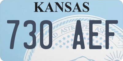KS license plate 730AEF