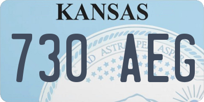 KS license plate 730AEG