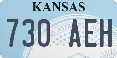 KS license plate 730AEH
