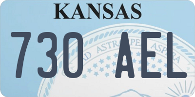 KS license plate 730AEL