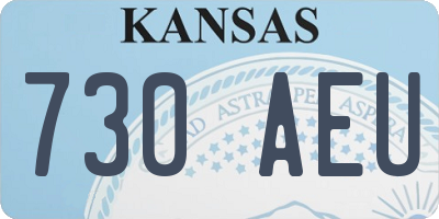 KS license plate 730AEU