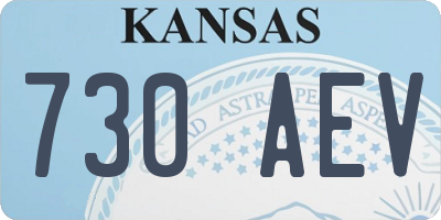 KS license plate 730AEV