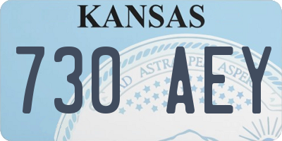 KS license plate 730AEY
