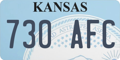 KS license plate 730AFC