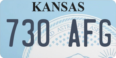 KS license plate 730AFG