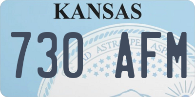 KS license plate 730AFM
