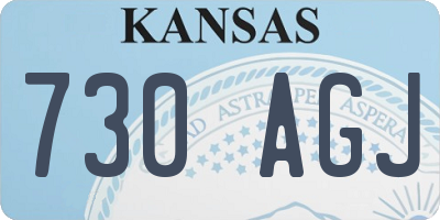 KS license plate 730AGJ