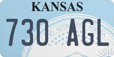KS license plate 730AGL