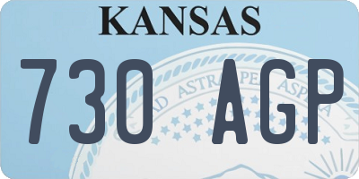 KS license plate 730AGP