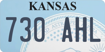 KS license plate 730AHL