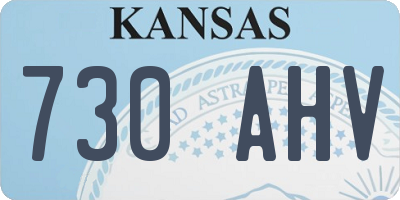 KS license plate 730AHV